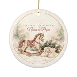 Our First Christmas as Grandparents Personalized Ornament - New Baby Keepsake