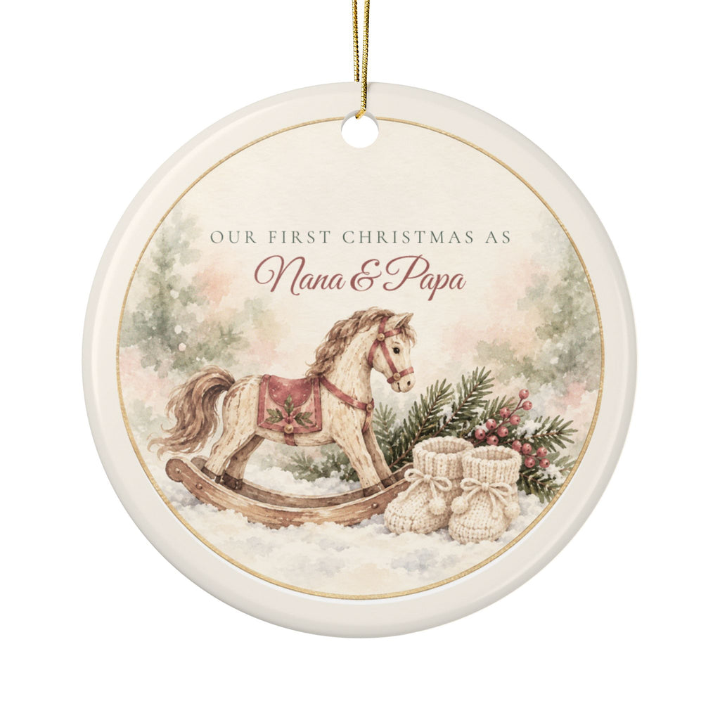 Our First Christmas as Grandparents Personalized Ornament - New Baby Keepsake