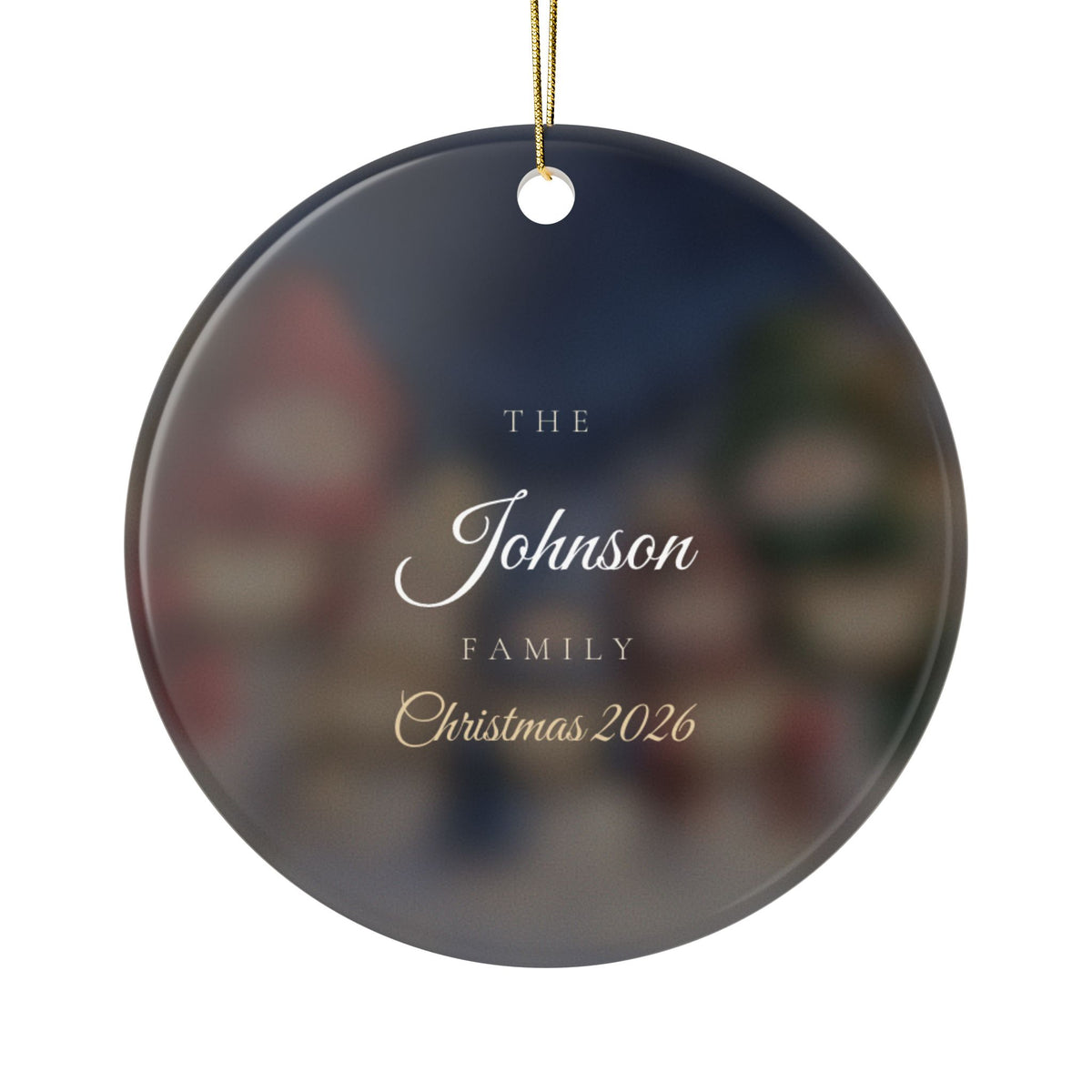 Snowman Family Personalized Christmas Ornament - Up to 5 Names