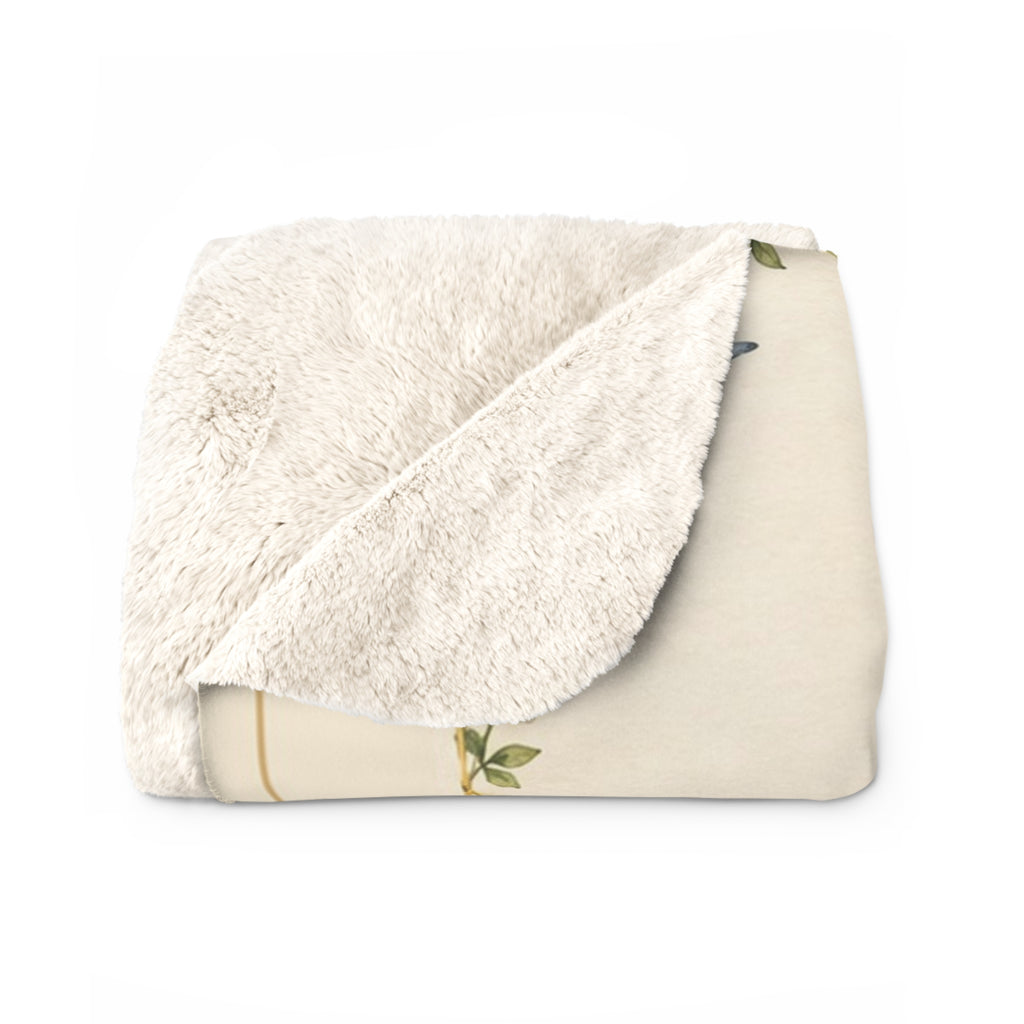 Grandma's Garden Personalized Blanket - Grandkids Names Sherpa Throw