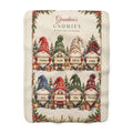 Grandma's Gnomies Personalized Christmas Blanket - Grandkids Names Sherpa Throw