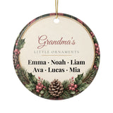 Grandma's Little Ornaments Personalized Christmas Ornament - Grandkids Names