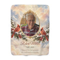 In Loving Memory Personalized Photo Blanket - Cardinal Memorial Sherpa Throw