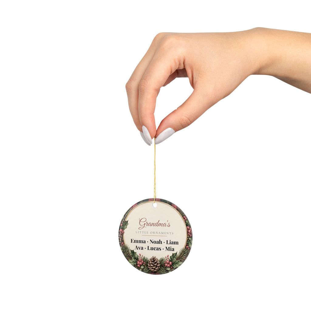 Grandma's Little Ornaments Personalized Christmas Ornament - Grandkids Names
